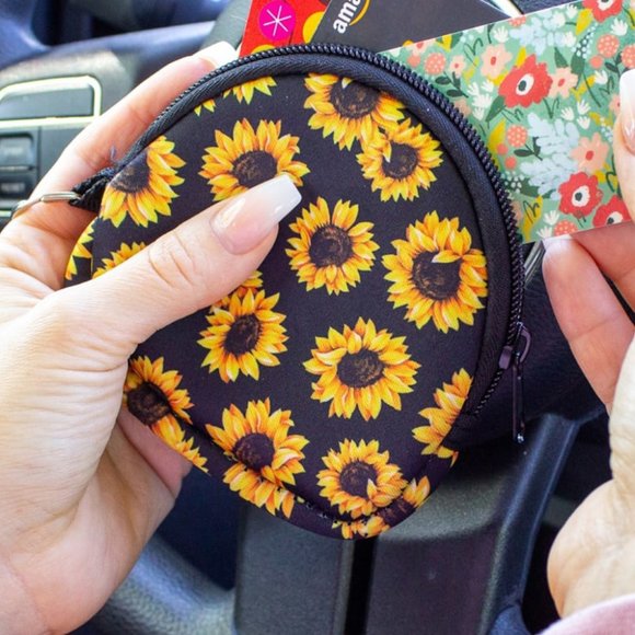 Yellow Neoprene Gift Card Keychain Pouch - Picture 2 of 10